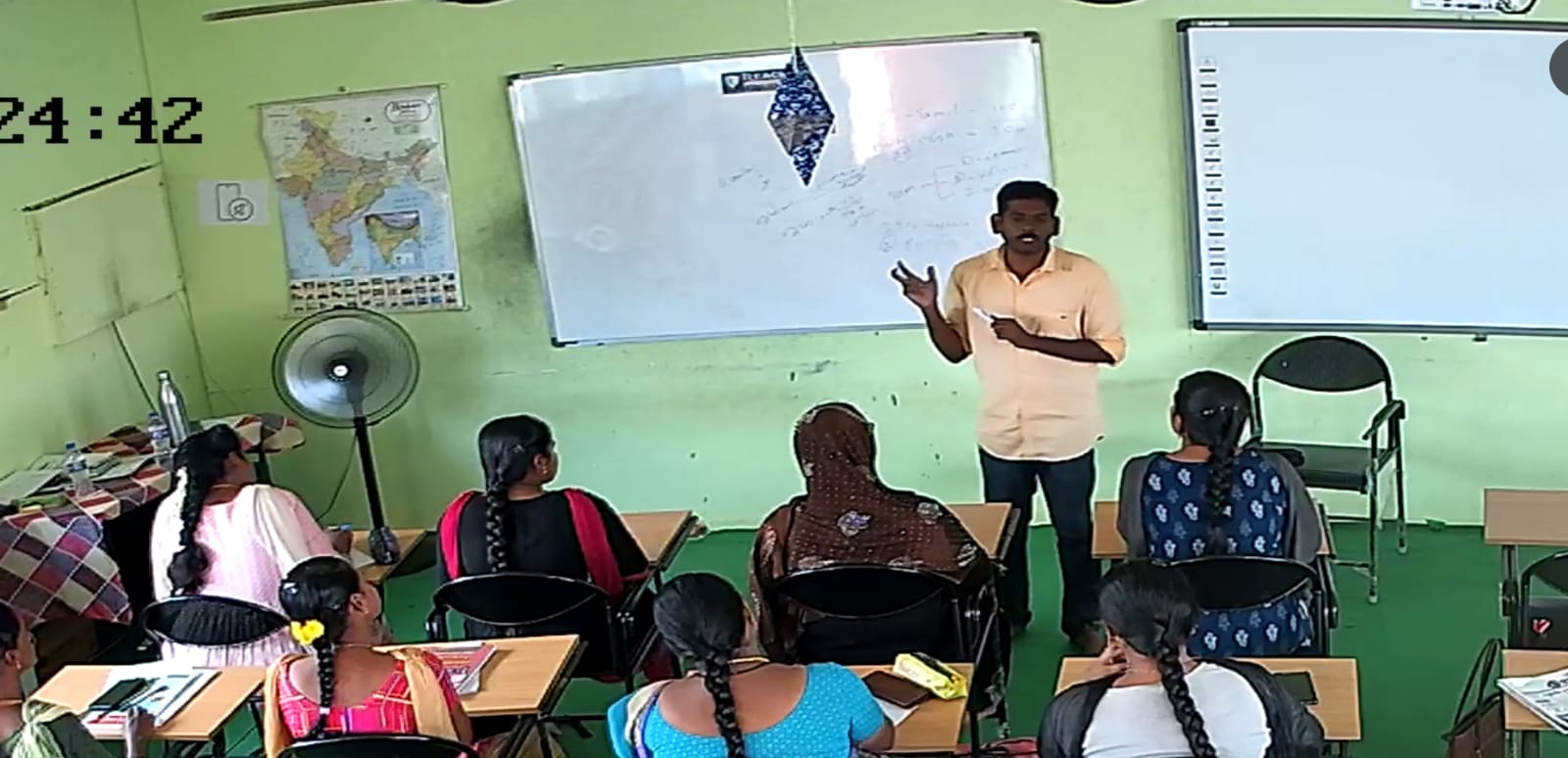 Students in a classroom session