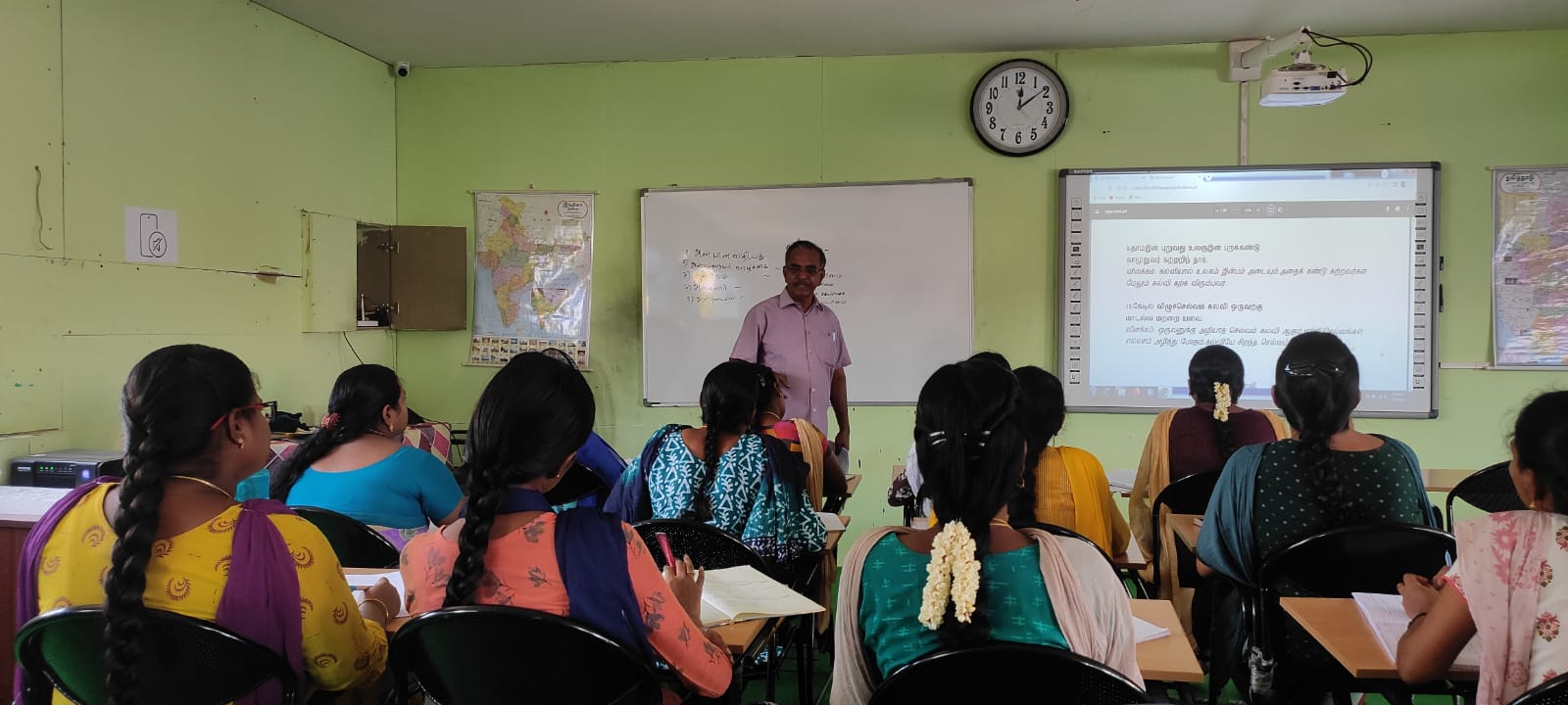 Tamil medium class in progress